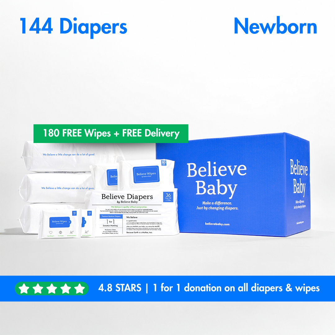 Premium Bamboo Eco-Friendly Diapers - Believe Baby