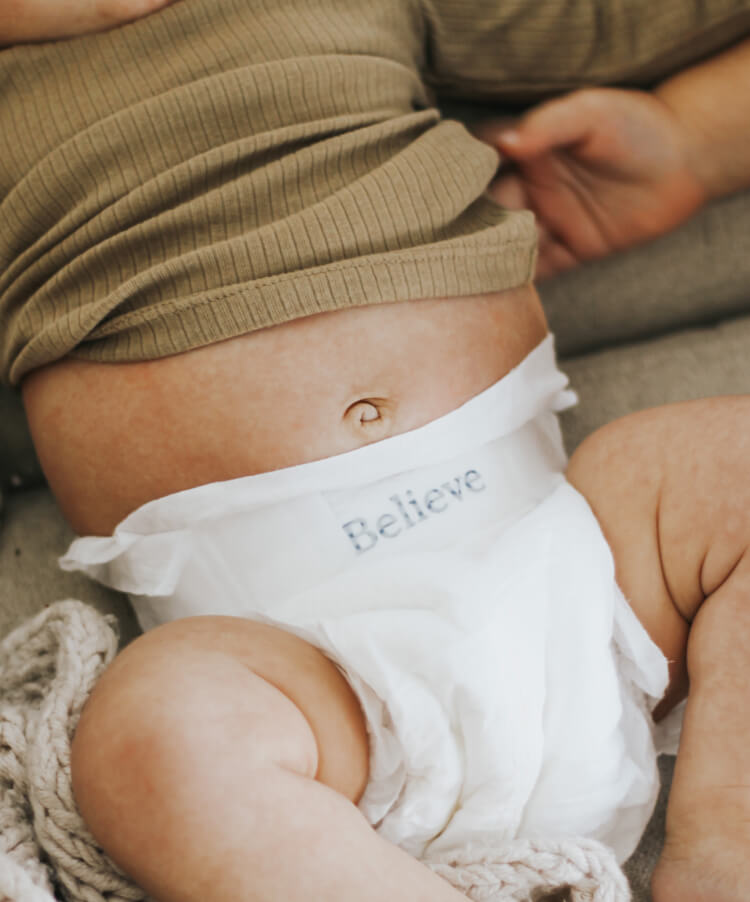 Baby wearing eco friendly Believe Diaper