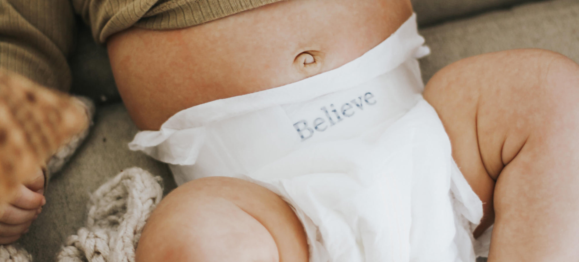 Baby wearing eco friendly Believe Diaper
