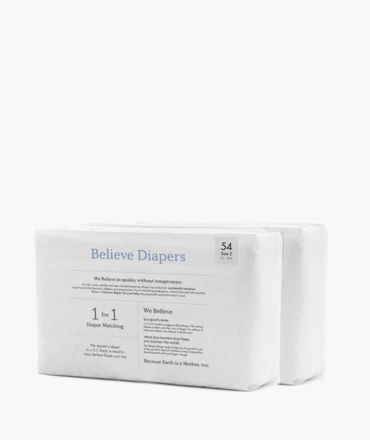 Package of Eco Friendly Believe Diapers